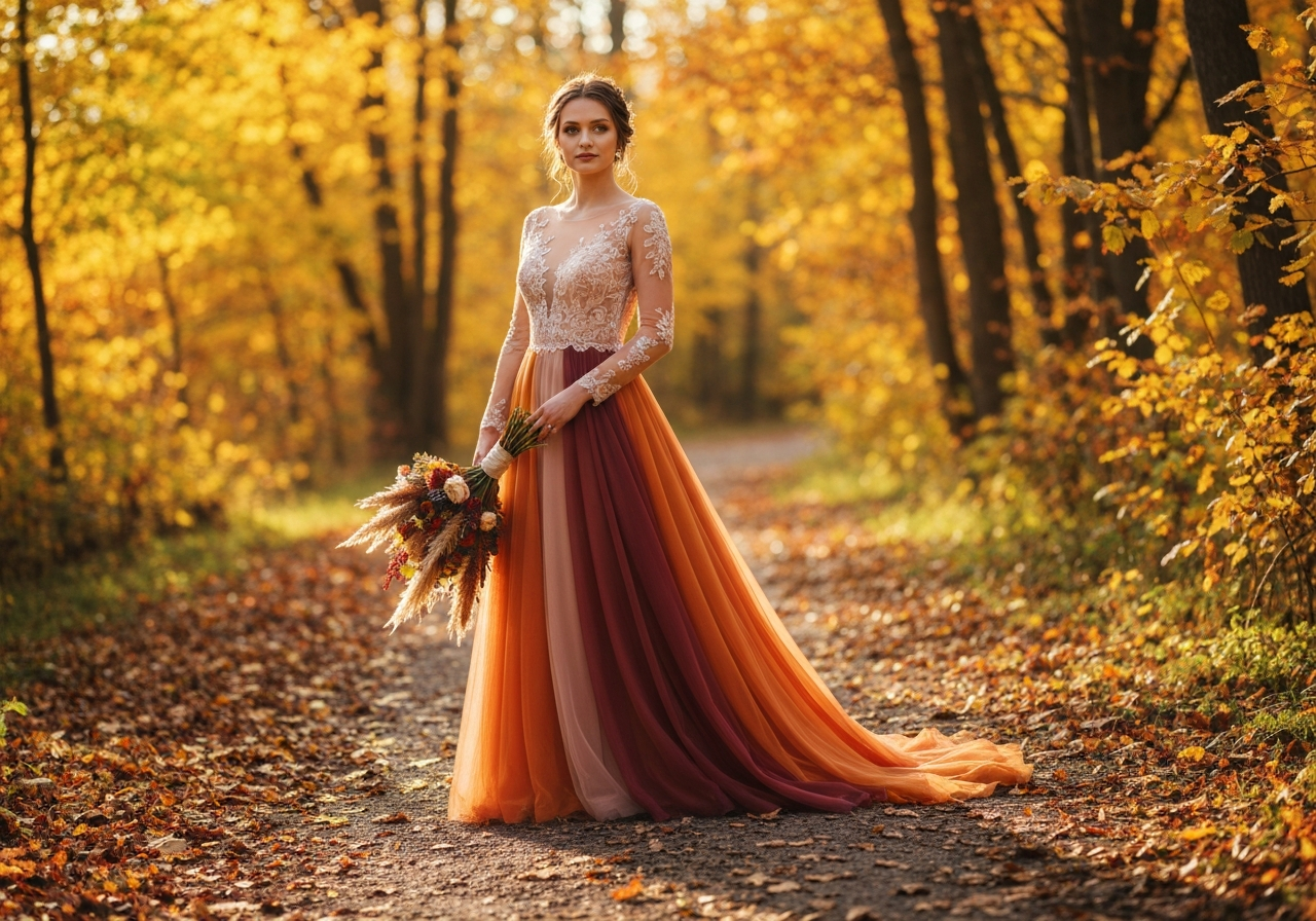 Jaké šaty na podzimní svatbu: 10 skvělých tipů