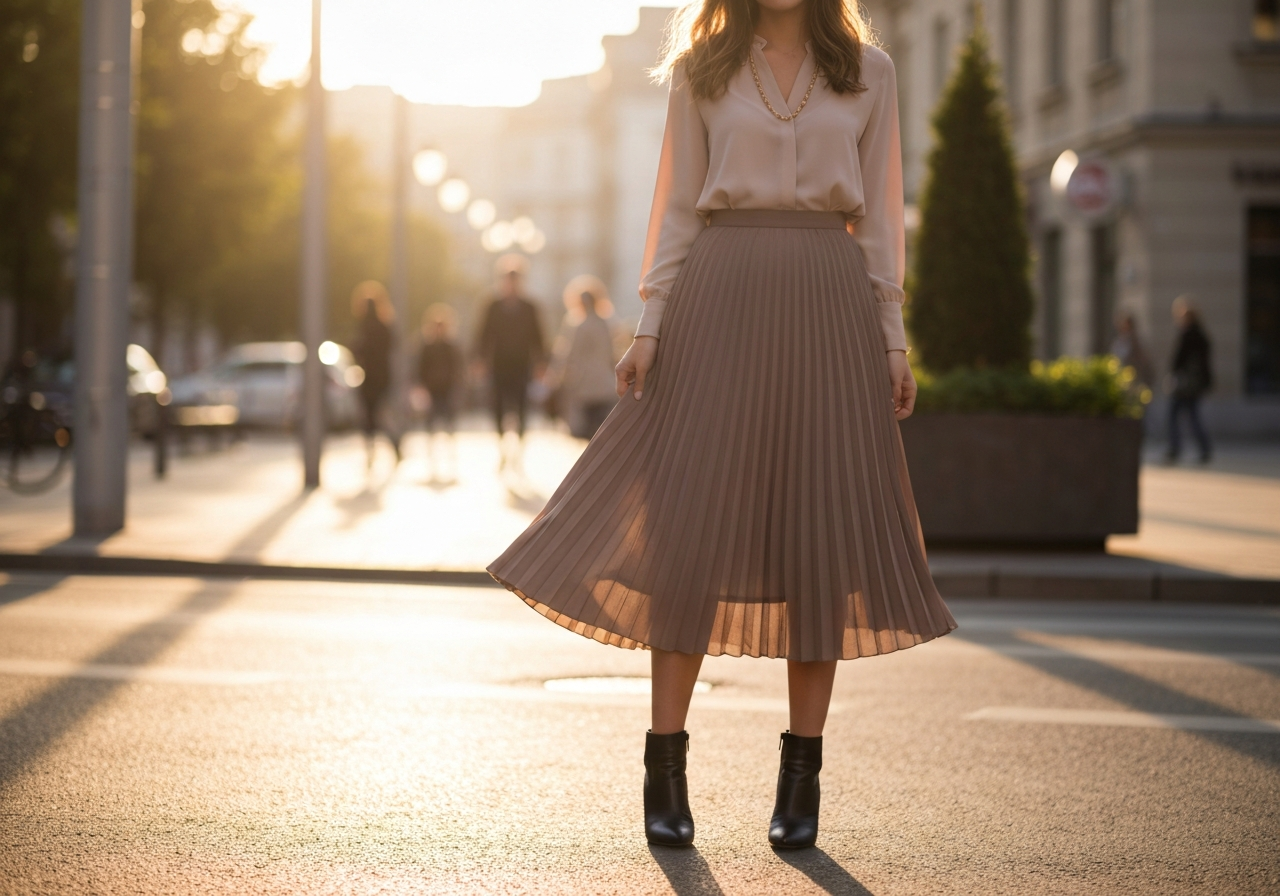 Jak stylizovat plisovaná sukně? Nápady na elegantní a ležérní stylizace